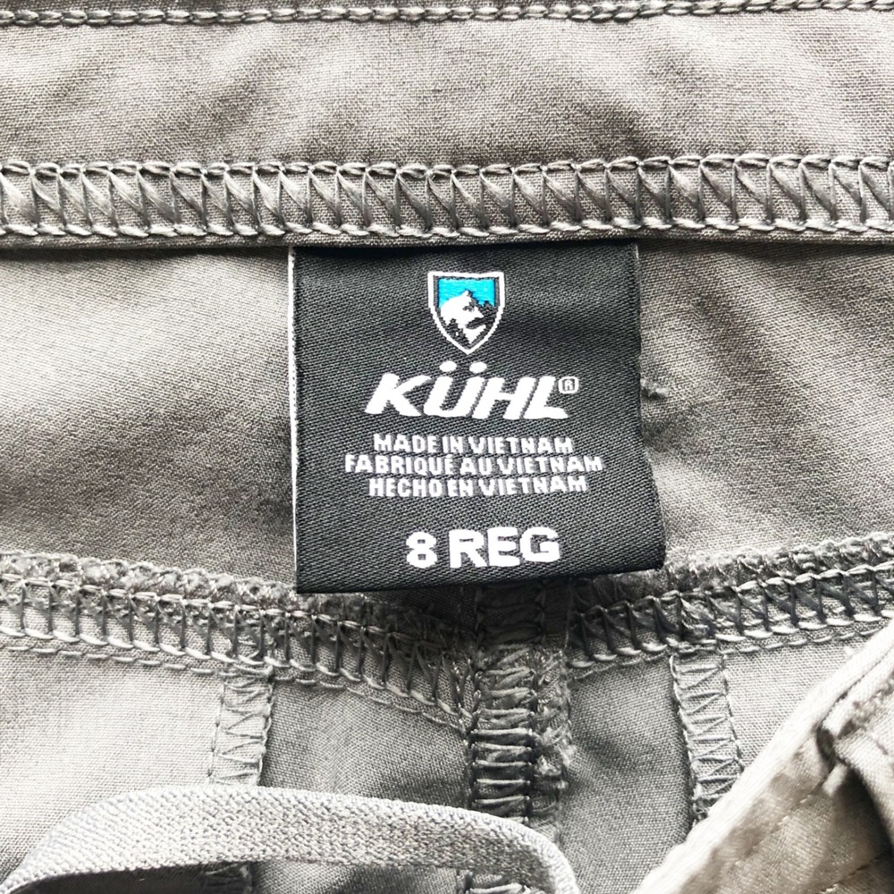 Kuhl Pants Womens 8 Freeflex Roll-Up Gray Cargo Hiking Convertible Capri - Picture 6 of 11